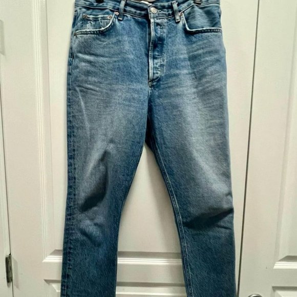 Agolde Riley High-Rise Straight-Leg Jeans - Picture 3 of 5